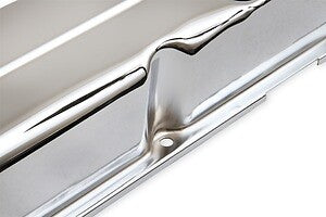 Mr Gasket Chrome Tall-Style Valve Covers without Baffle 9802 fits 1965-2000 Chevrolet / GMC