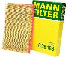 Load image into Gallery viewer, Mann-Filter Air Filter C 36 188 fits 2006-2016 Audi A3 Quattro / TT Quattro / TT RS Quattro / TTS Quattro / Volkswagen CC / Eos / R32