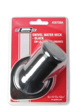 Mr. Gasket Water Neck Swivel 30 Degree Angle Black 2670BK fits GMC Express 3500 / 2007-2009 Chevrolet Avalanche LS, Avalanche LT, Silverado 1500 / 2007-2008 Chevrolet TrailBlazer SS / 2002-2006 Chevrolet Avalanche