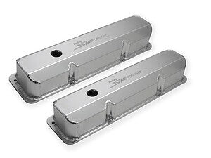 Holley Sniper EFI Sniper Valve Cover - Fabricated Aluminum - Tall - Natural Anodized 890001 fits 1958-1976 Ford / Mercury