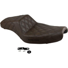 Load image into Gallery viewer, Saddlemen Step-Up Seat - Full Lattice Stitch - Brown - XL 807-11-175BR fits Harley-Davidson XL