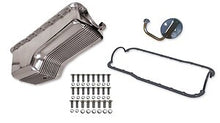 Load image into Gallery viewer, Weiand Finned Aluminum Oil Pan Kit 4QT - Polished Finish 6524FWND fits 1965-1987 Ford Small Block