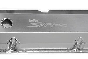 Holley Sniper EFI Sniper Valve Cover - Fabricated Aluminum - Tall - Natural Anodized 890001 fits 1958-1976 Ford / Mercury