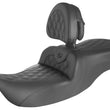 Load image into Gallery viewer, Saddlemen Roadsofa™ Seat - Full Lattice Stitch - with Backrest 897-06-182BR fits 1997-2007 Harley-Davidson FLH