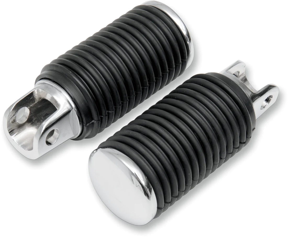5/8 Mount Pegs - Rubber - Chrome End DragSpecialties 17-0445-BX-LB2 - Side View
