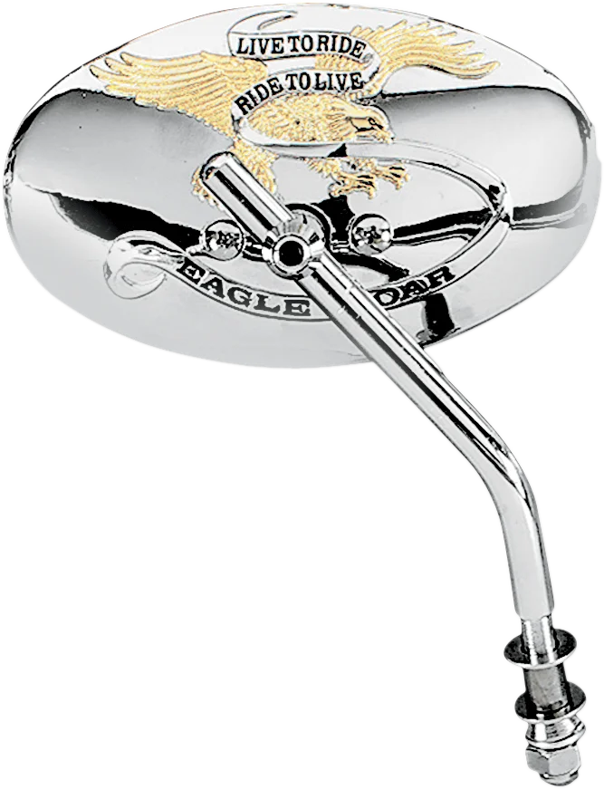 6" Live to Ride Mirror - Oval DragSpecialties KA-65EG-BC429 - Main Product View