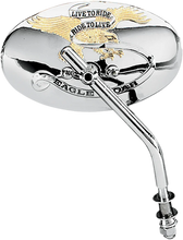 Load image into Gallery viewer, 6" Live to Ride Mirror - Oval DragSpecialties KA-65EG-BC429 - Main Product View