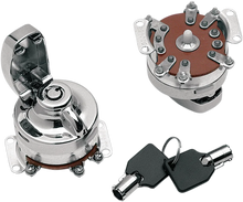 Load image into Gallery viewer, 6-Pole Ignition Switch - Round Key DragSpecialties 21-0202PAE-BC1 - Main Product View