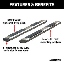 Load image into Gallery viewer, 6" x 91" Polished Stainless Oval Side Bars (No Brackets) S2891 fits 1999-2003 2008-2017 Ford F-250 Super / 2004-2007 Harle...