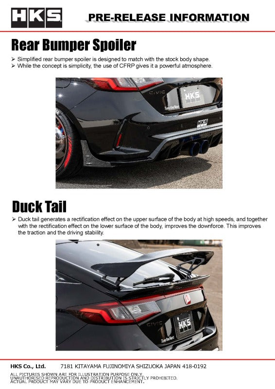 HKS BODY KIT TYPE-S F-Spoiler fits Honda Civic Type R FL5