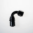 Load image into Gallery viewer, 6AN 120Deg Crimp Hose End Black