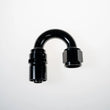 Load image into Gallery viewer, 6AN 180Deg Crimp Hose End Black