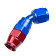 Load image into Gallery viewer, 6AN 45 Degree PTFE Reusable Hose End Blue