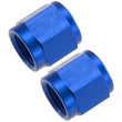 Load image into Gallery viewer, 6AN Aluminum Tube Nut 3/8in Hard Line 2pcs BLU