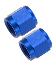 Load image into Gallery viewer, 6AN Aluminum Tube Nut 3/8in Hard Line 2pcs BLU