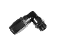 Load image into Gallery viewer, 6AN Hose End to 6AN ORB Male Swivel 90Deg Black