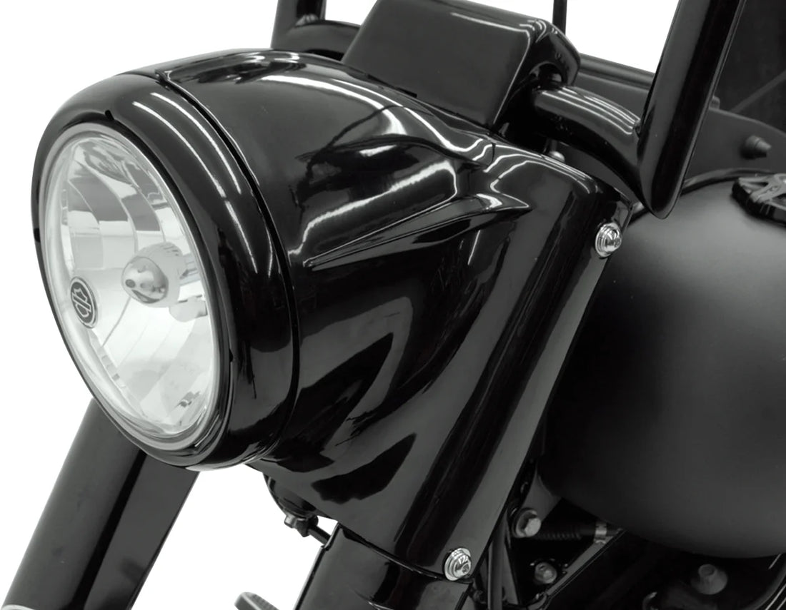 7" Nacelle Headlight Kit - Black DragSpecialties L20-0629GB - Side View