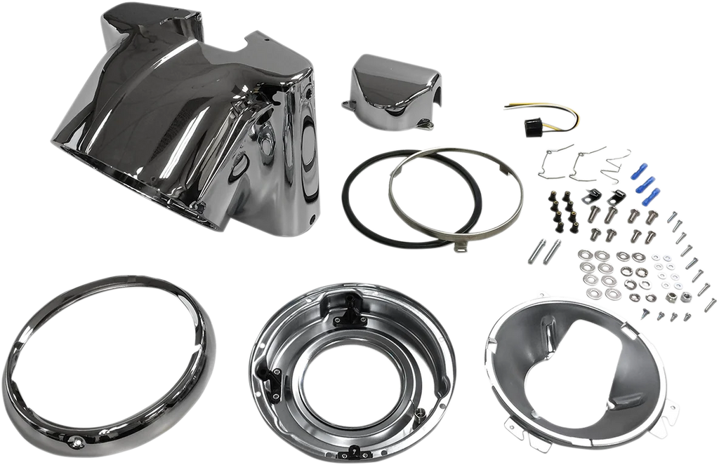7" Nacelle Headlight Kit - Chrome DragSpecialties L20-0629C - Main Product View