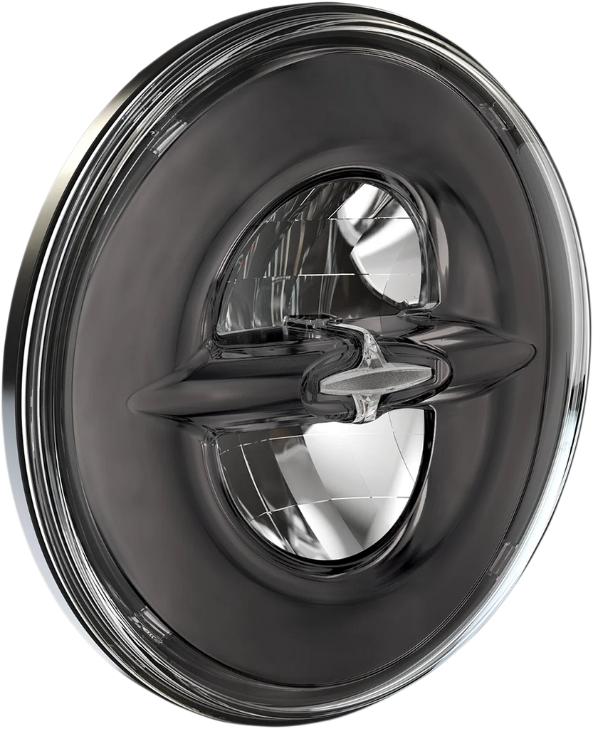 7" Reflector-Style Headlight - Dark Chrome DragSpecialties 0555944 - Main Product View