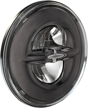 Load image into Gallery viewer, 7" Reflector-Style Headlight - Dark Chrome DragSpecialties 0555944 - Main Product View