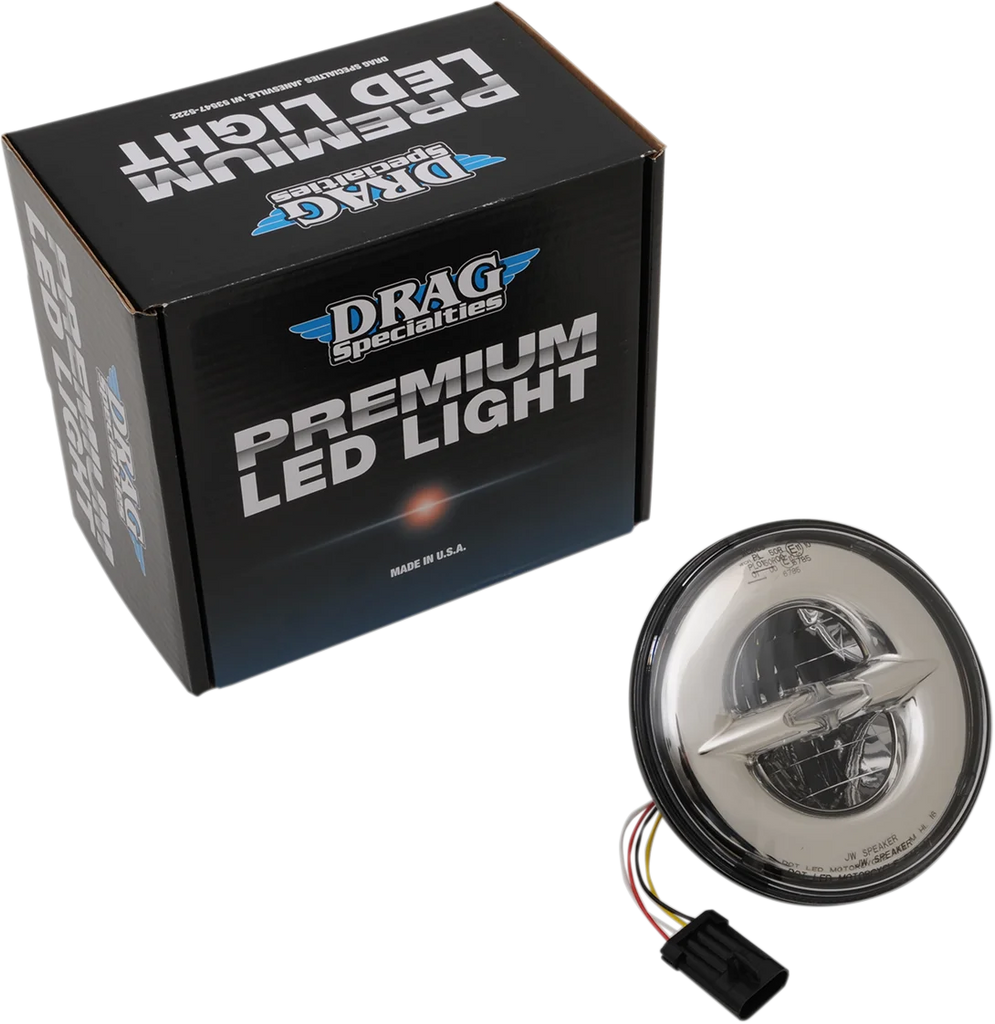 7" Reflector-Style LED Headlamp - Chrome DragSpecialties 0555854 - Main Product View