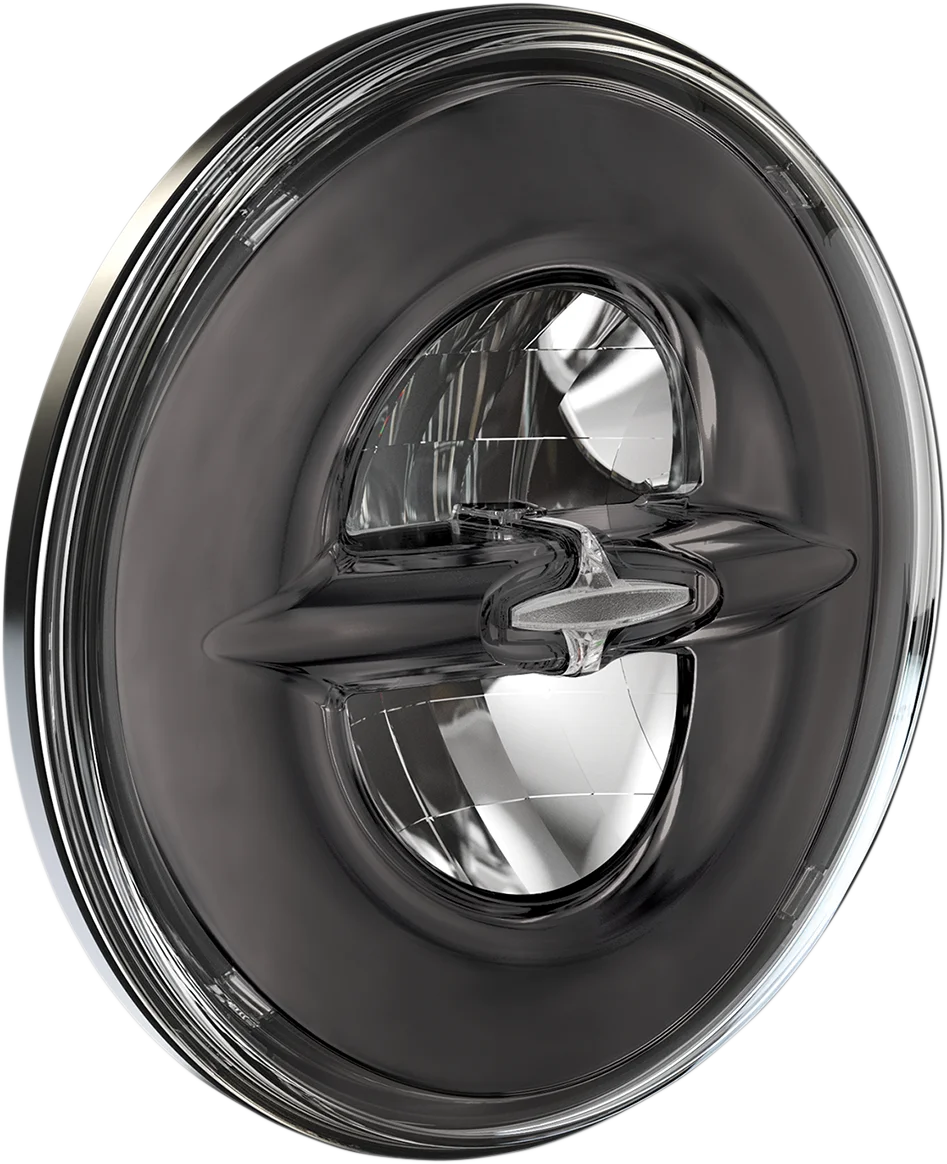 7" Reflector-Style LED Headlamp - Chrome DragSpecialties 0555854 - Side View