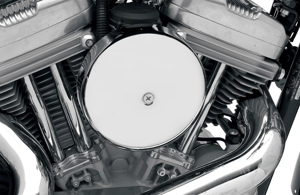 7" Round Air Cleaner - Chrome DragSpecialties DS288903-BC736 - Side View