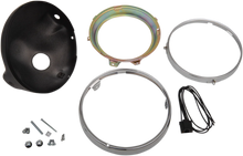 Load image into Gallery viewer, 7" Side Mount Headlamp Shell - Black - Main Product View