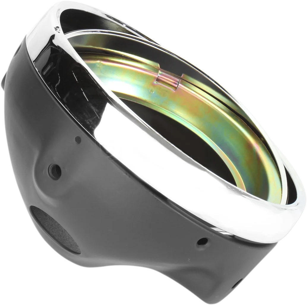 7" Side Mount Headlamp Shell - Black - Detail View
