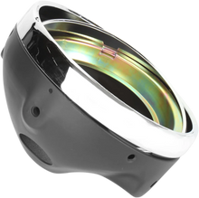 Load image into Gallery viewer, 7" Side Mount Headlamp Shell - Chrome - Installation View
