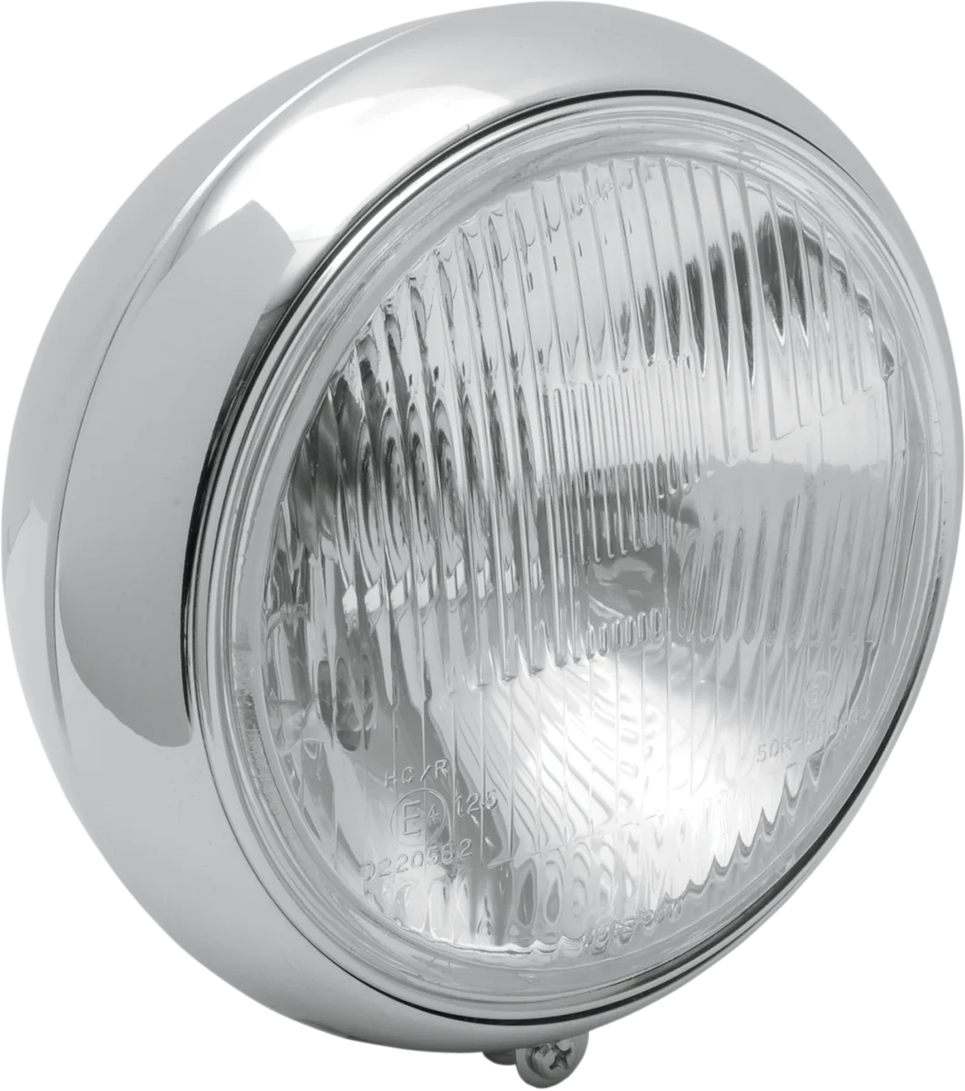 7" Smooth Headlight - FLST - Black DragSpecialties L20-6084BE - Side View