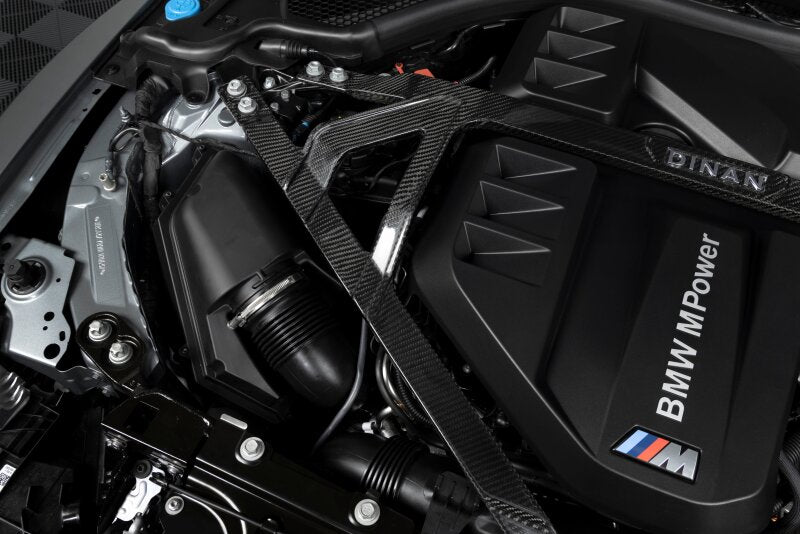 Dinan Gloss Carbon Fiber Strut Tower Brace - Front fits 2023-2026 BMW M2 / BMW M2/M3/M4 / 2021-2026 BMW M3 / 2021-2026 BMW M4