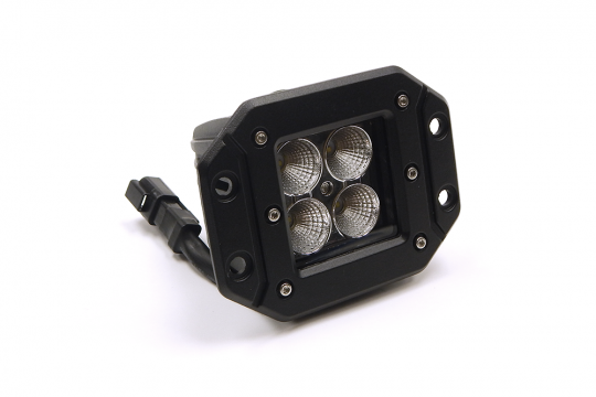 3.0 X 3.0 Inch 16W Square Flush Mount LED Light Flood Beam 1,440 Lumens Each Southern Truck Lifts