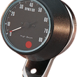 Load image into Gallery viewer, 8000 RPM Mechanical Tachometer - Chromed Bracket - Black Face DragSpecialties 72701 - Main Product View