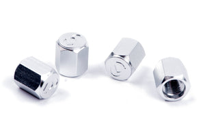 Dinan Valve Stem Caps - Silver (Set of 4) fits 1991-2027 BMW 1 Series M, 128i, 135i, 135is, 228i, 228I Gran Coupe, 228I xdrive, 228I xDrive Gran COUPE