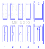 King Engine Bearings Crankshaft Main Bearing Set (Set of 5) - Size .001 fits 1970-1980 Avanti / Chevrolet / GMC - Check Fitment Details