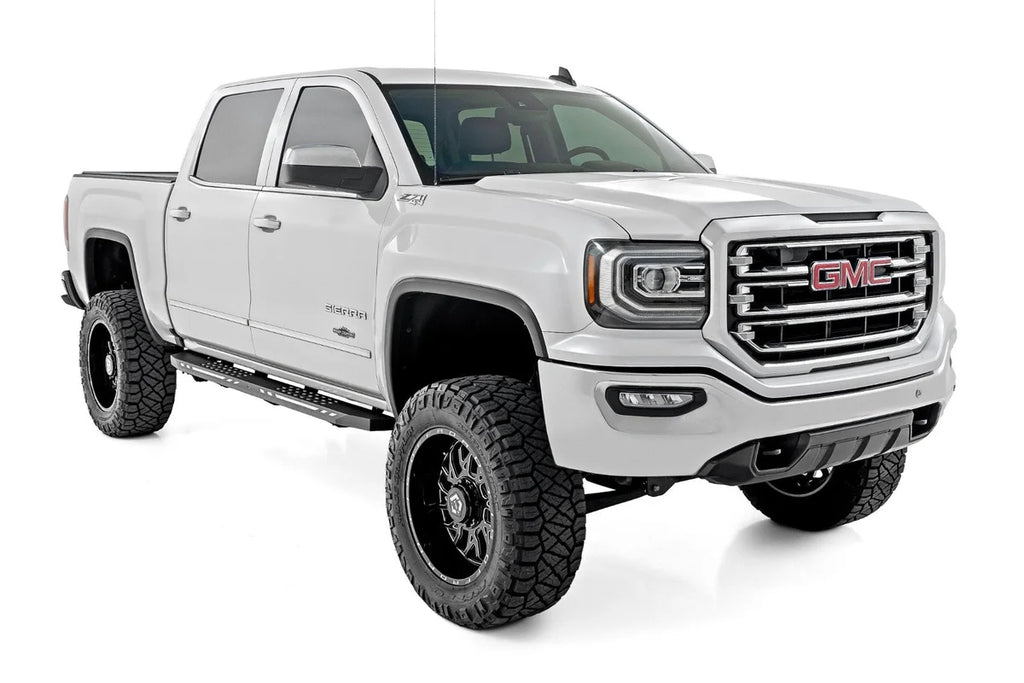 AC2 Running Boards | Amber/White | Crew Cab | Chevy/GMC 1500 (2007-2018) - Side View