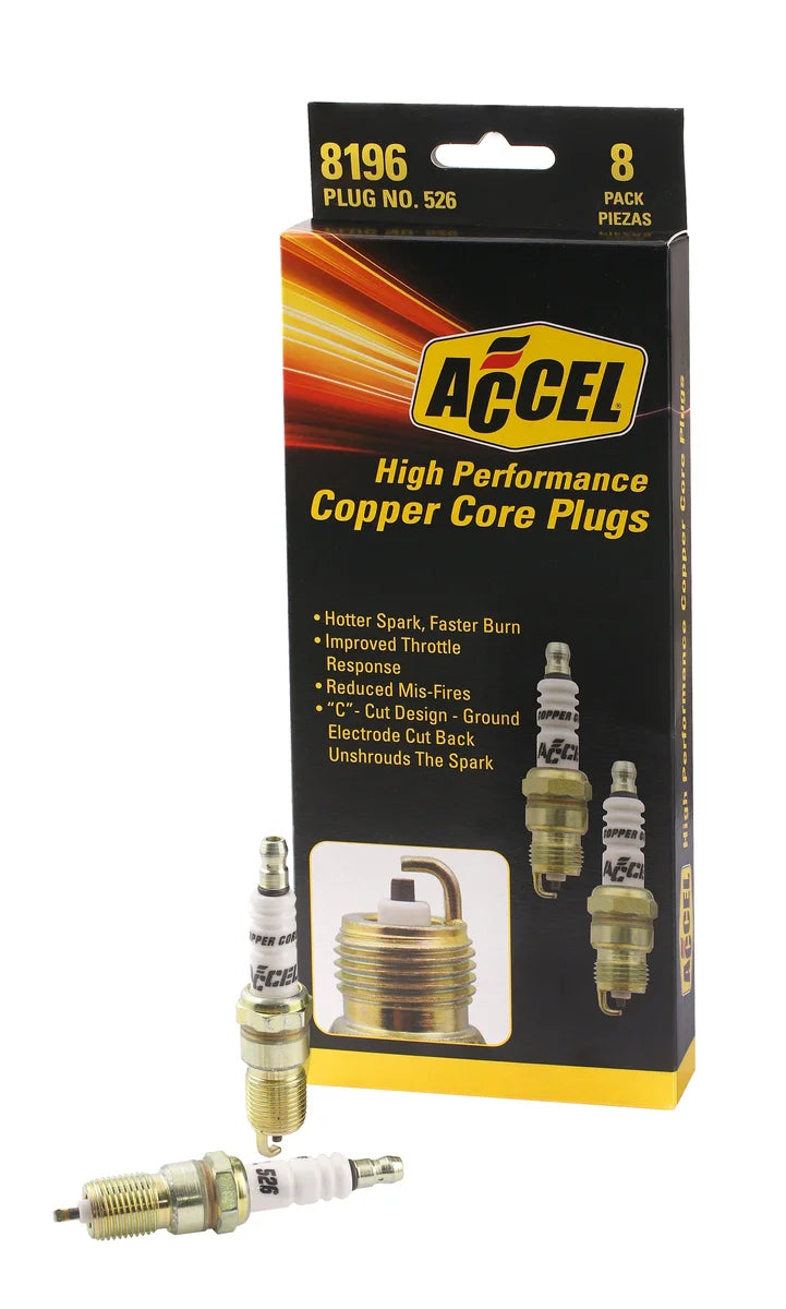 ACCEL 14mm Thread - .708 in Reach -  Heat Range 6 - 2 Pack of 0526-4 8196 - Side View