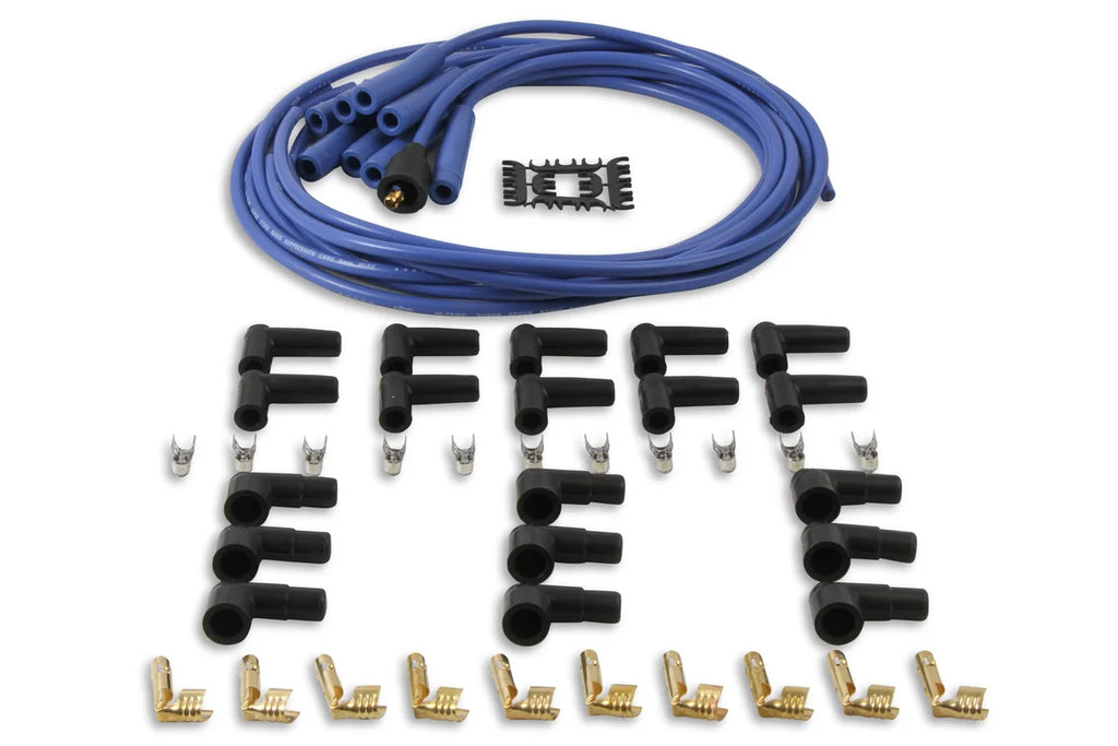 ACCEL 4040B Spark Plug Wires, Super Stock, Spiral Core, 8mm, Blue, Set - Main Product View