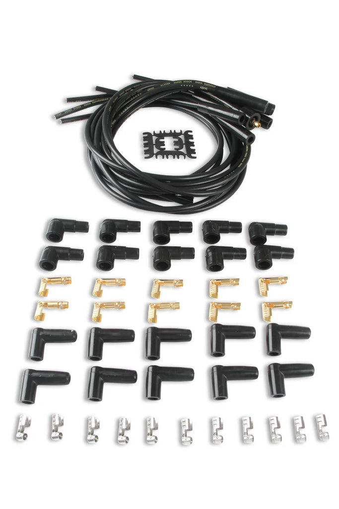 ACCEL 4040K Spark Plug Wires, Super Stock, Spiral Core, 8mm, Black, Set - Main Product View