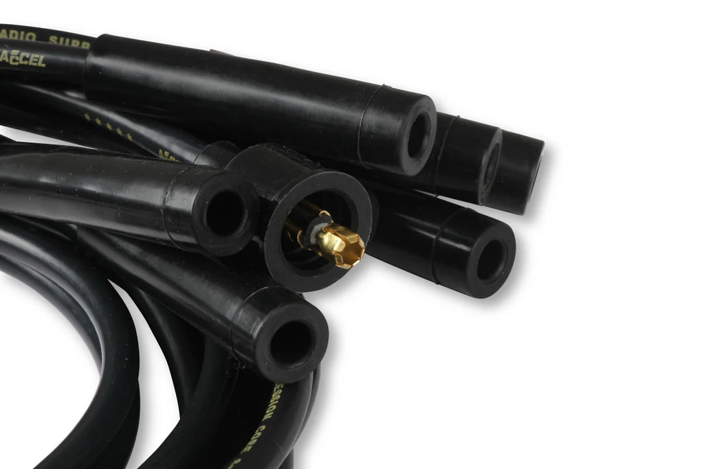 ACCEL 4040K Spark Plug Wires, Super Stock, Spiral Core, 8mm, Black, Set - Installation View