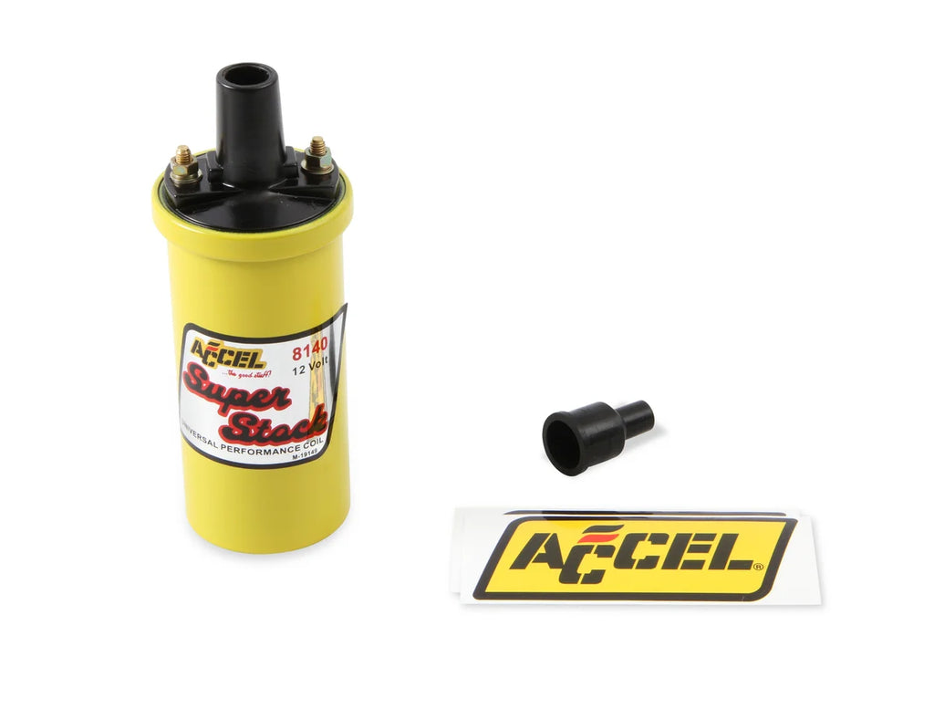 ACCEL 8140 Ignition Coil - Yellow - 42000v 1.4 Ohm Primary - Points - up to 6500 RPM - Main Product View