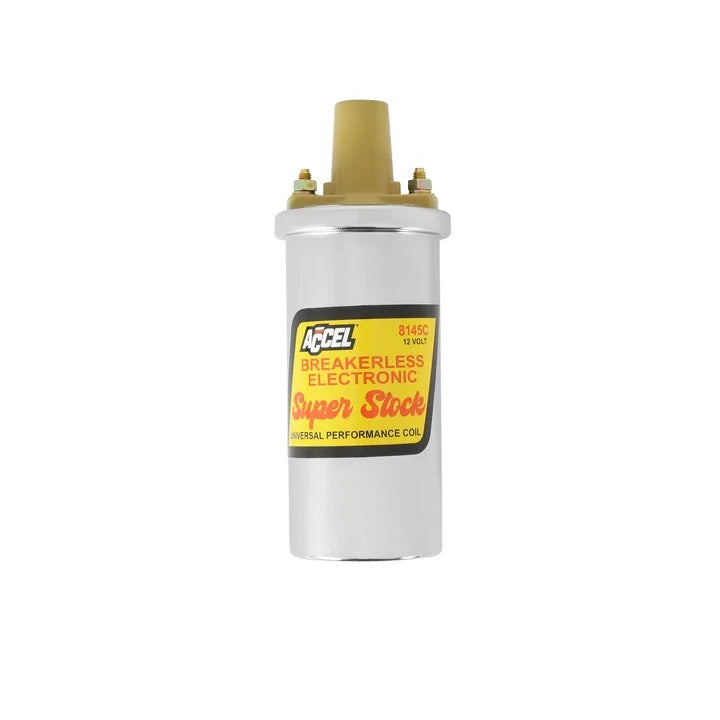 ACCEL 8145C Ignition Coil - SuperStock - Breakerless Electronic Coil - Chrome - Main Product View