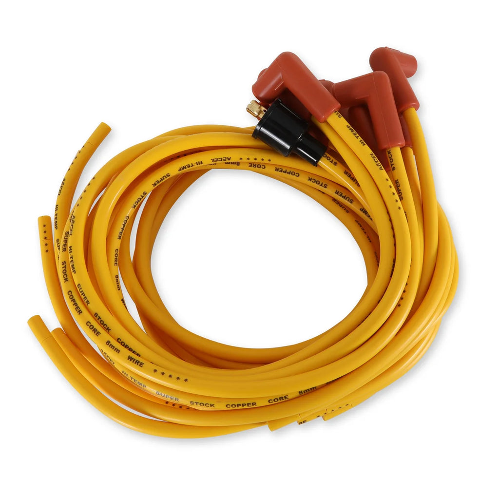 ACCEL ACCEL 4039, Spark Plug Wires, Super Stock, Copper Core, 8mm, Yellow 4039 - Main Product View