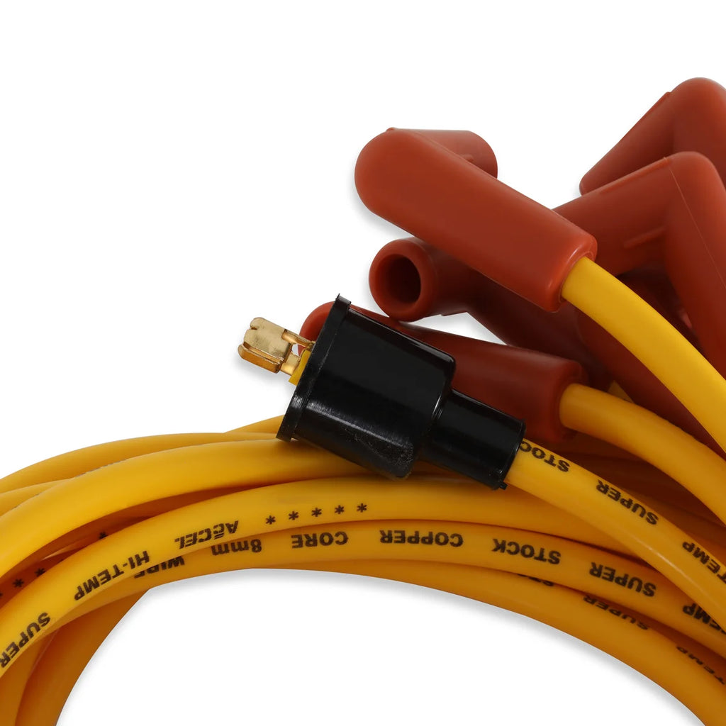 ACCEL ACCEL 4039, Spark Plug Wires, Super Stock, Copper Core, 8mm, Yellow 4039 - Side View