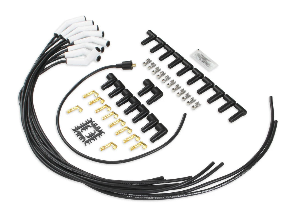 ACCEL ACCEL 9002C, Spark Plug Wires, Pro Fit Ceramic, Spiral Core, 8mm, Black, Set - Back View