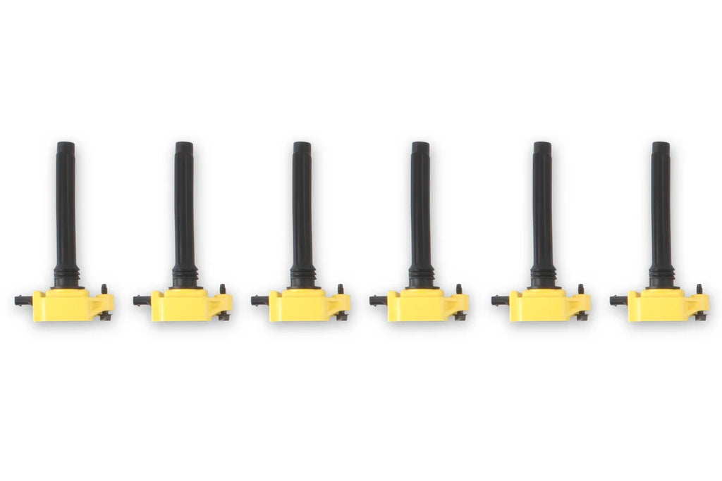 ACCEL ACCEL Ignition Coil - SuperCoil - 2011-2016 Mopar  -3.6L V6 - Yellow - 6-Pack - Side View
