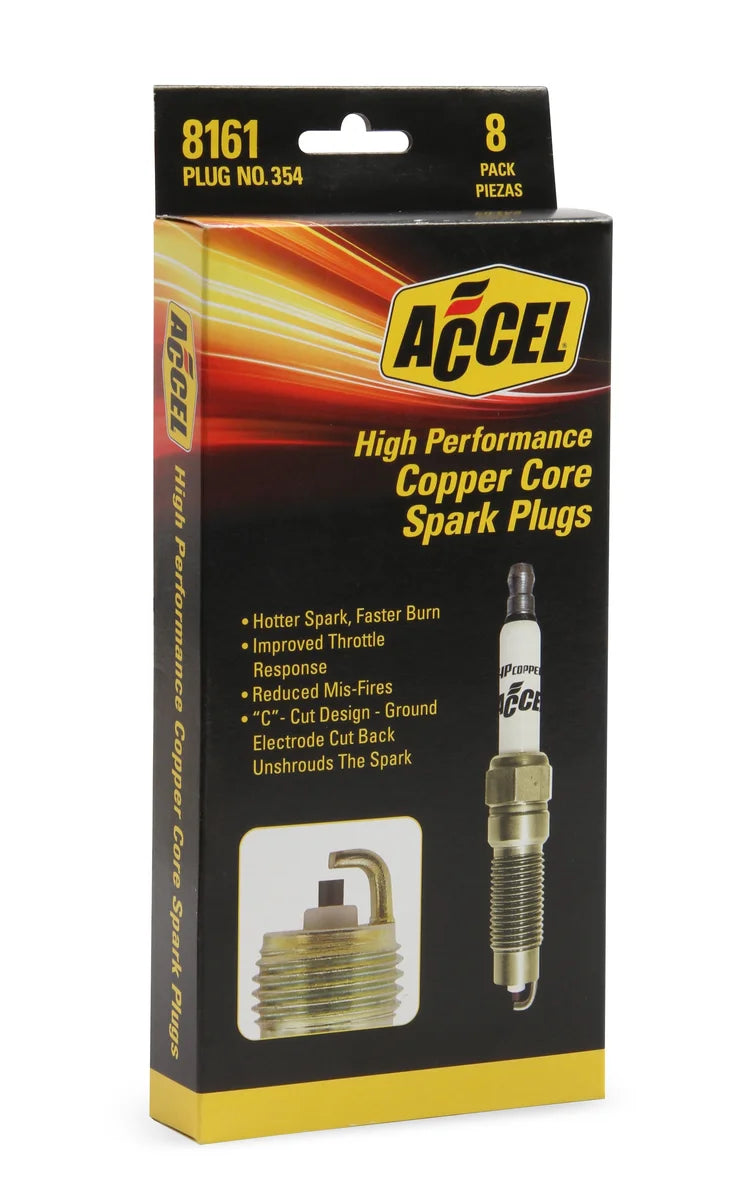 ACCEL Ford 2008-2014 - 3-Valve 4.6L & 5.4L Eng - Stock Heat Range - 8 Pack of PN 354 - Side View
