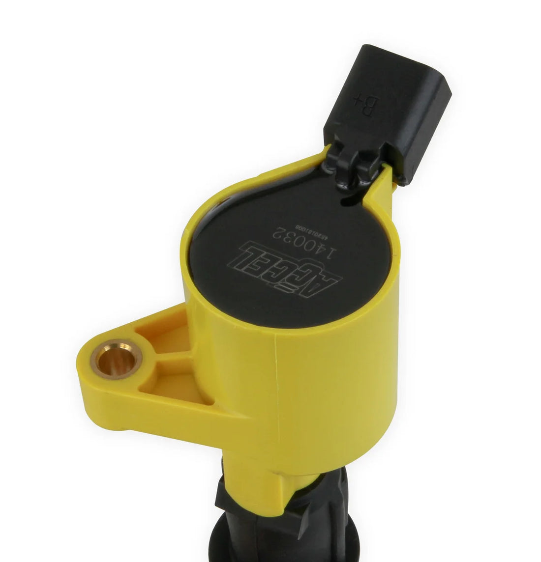 ACCEL Ignition Coil - SuperCoil- 1998-2008 Ford 4.6L/5.4L/6.8L 2-valve- Yellow- 8-Pack 140032-8 - Side View
