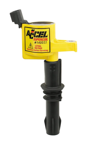 ACCEL Ignition Coil- SuperCoil- 2004-2008 Ford 4.6L/5.4L/6.8L 3-valve- Yellow-Individu 140033 - Main Product View